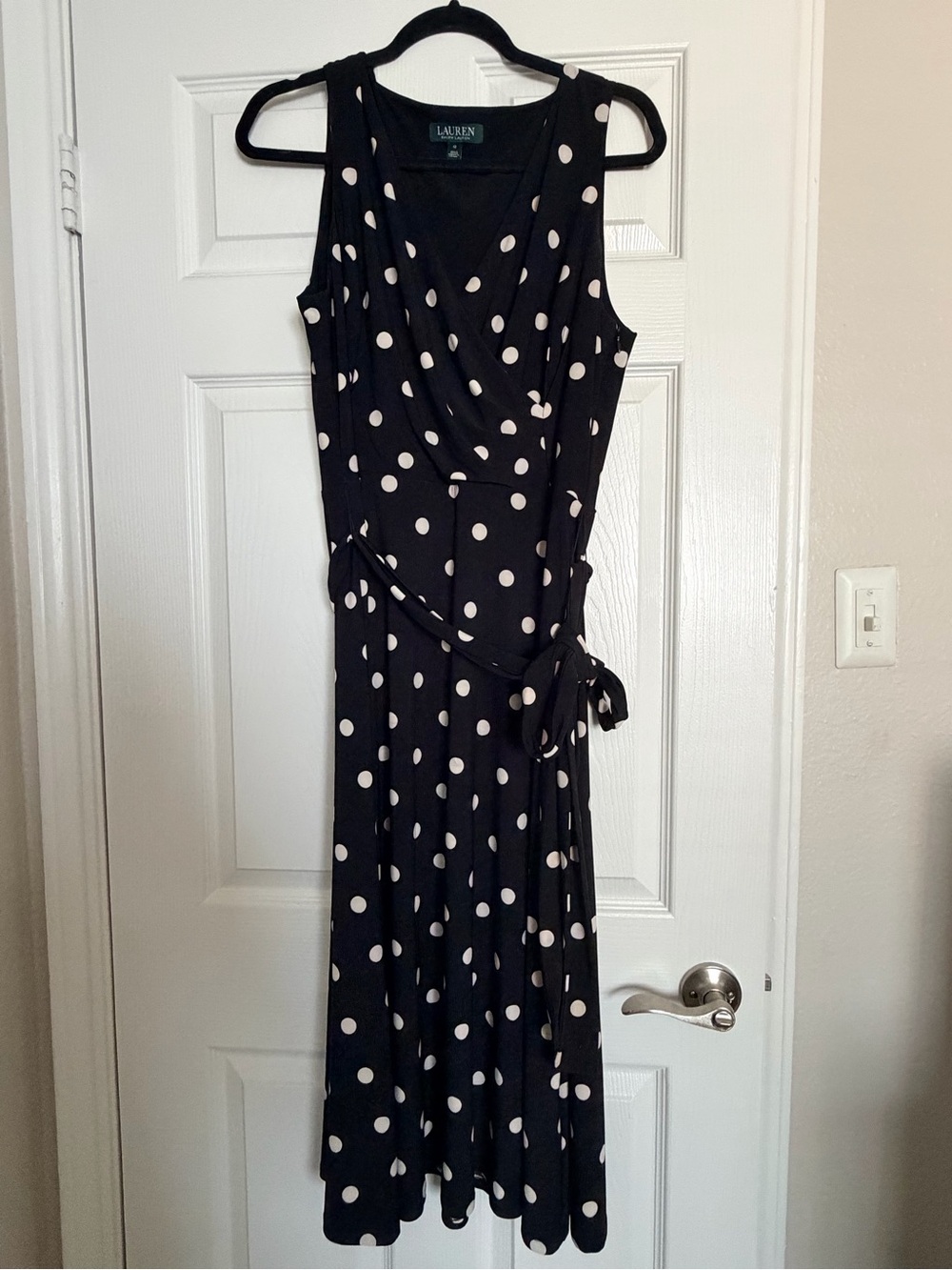 Lauren Ralph Lauren - Black Polka Dot Wrap Dress